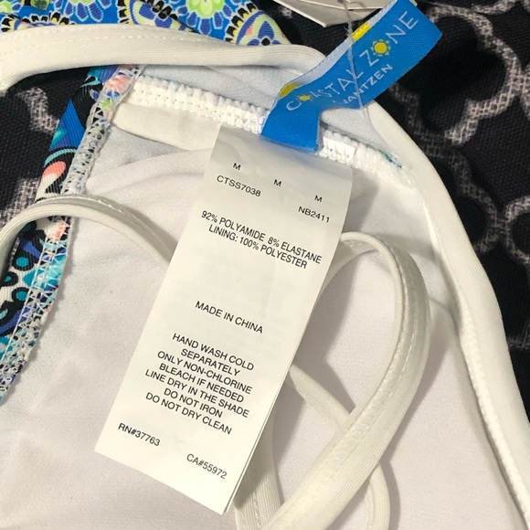 Coastal Zone Jantzen Paisley One piece Swimsuit - Picture 5 of 8